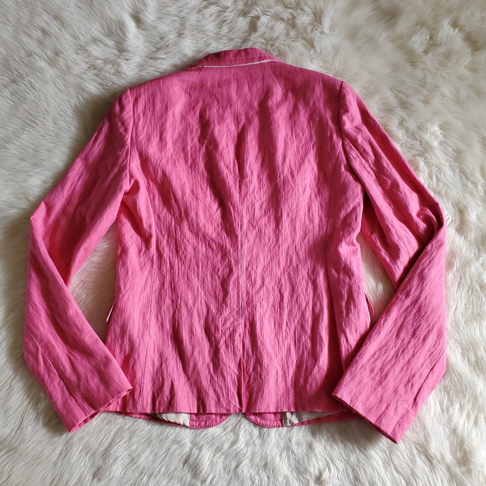 J. Crew Schoolboy Herringbone Pink Blazer Size 8 Tall NWT - Picture 8 of 16